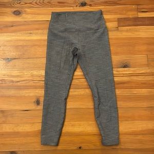 Lululemon Align Heathered Graphite Gray High Rise Footless Leggings Womens 8